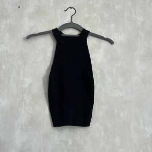 Black knit top